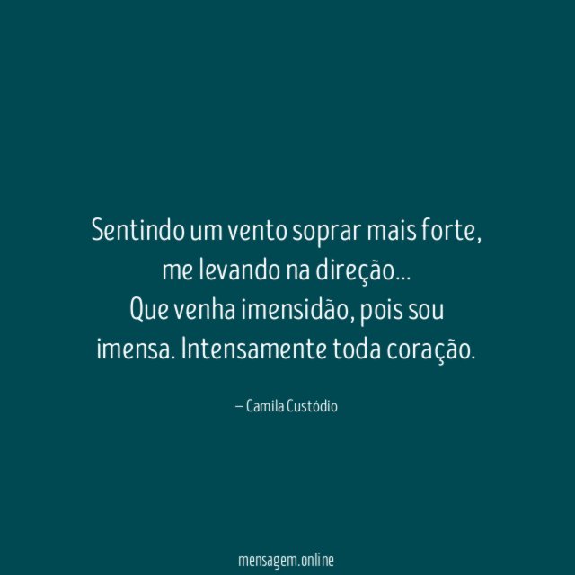 Sentindo um vento soprar mais forte