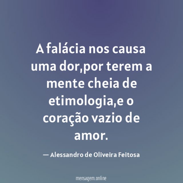 A falácia nos causa uma dor