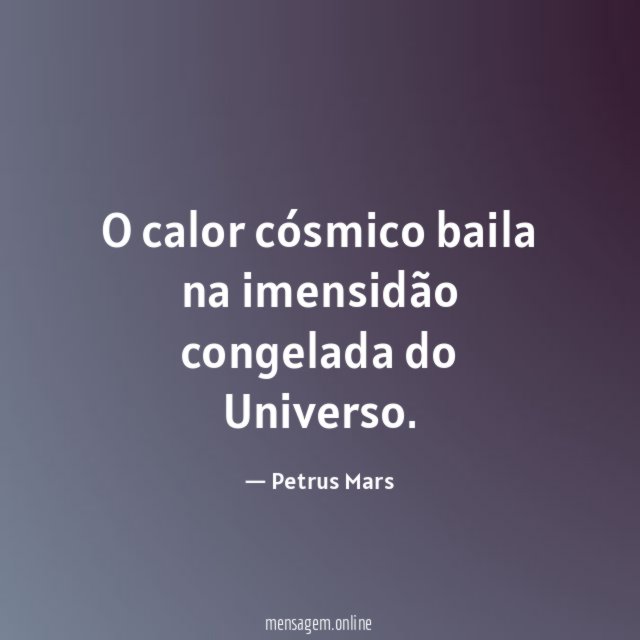 O calor cósmico baila na imensidão congelada do Universo