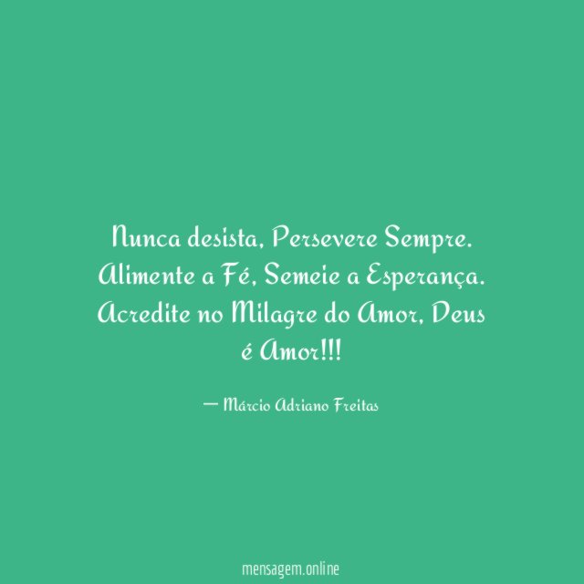 Nunca desista