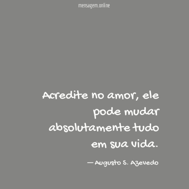 Acredite no amor