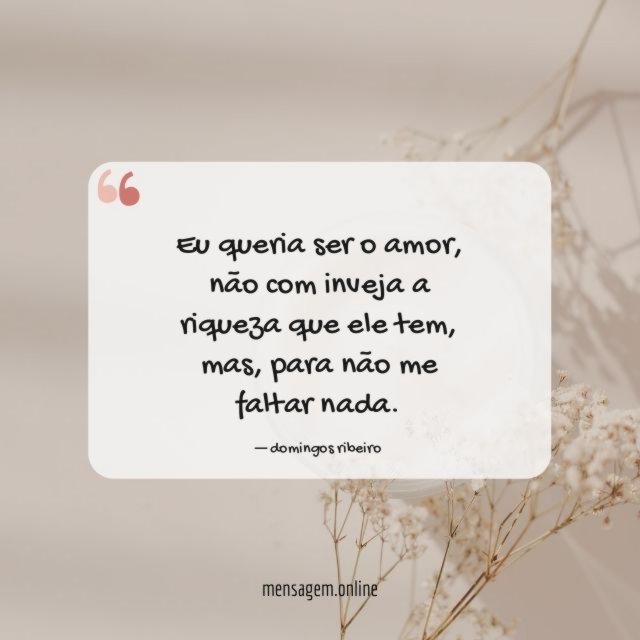 Eu queria ser o amor