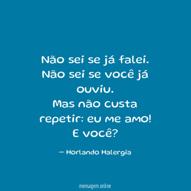 Não sei se já falei