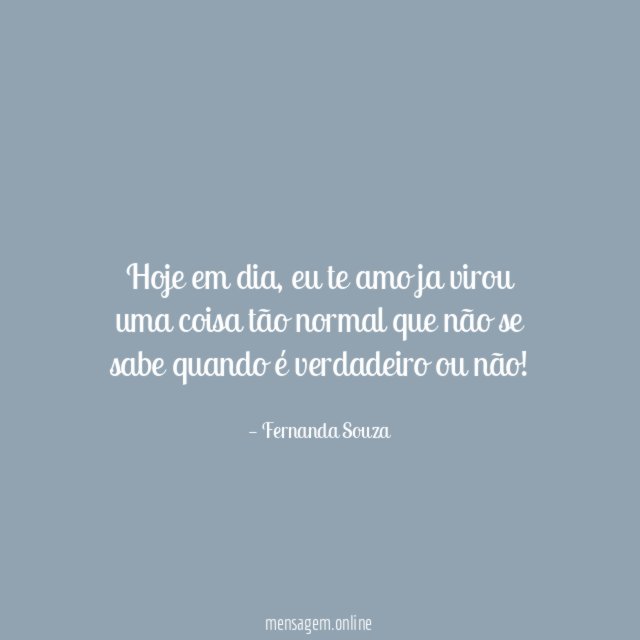 Hoje em dia