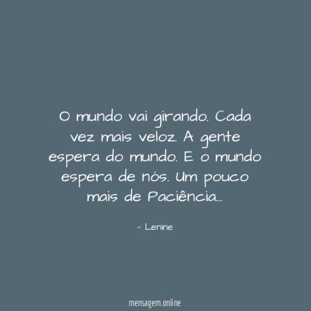 O mundo vai girando