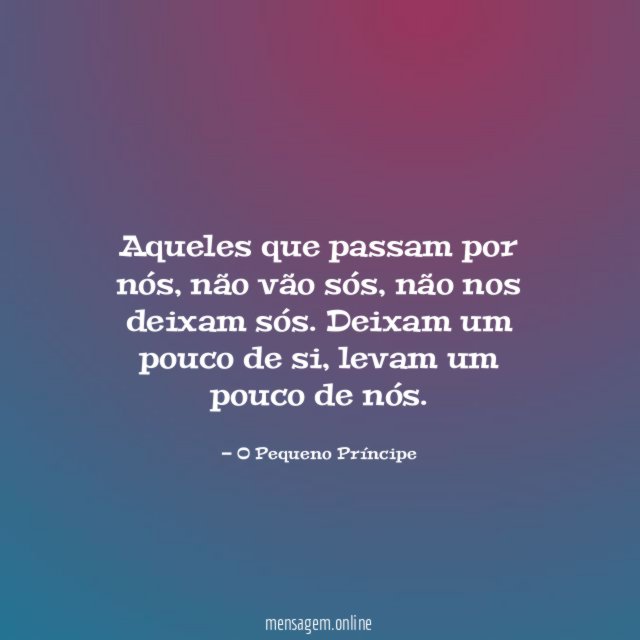 Aqueles que passam por nós