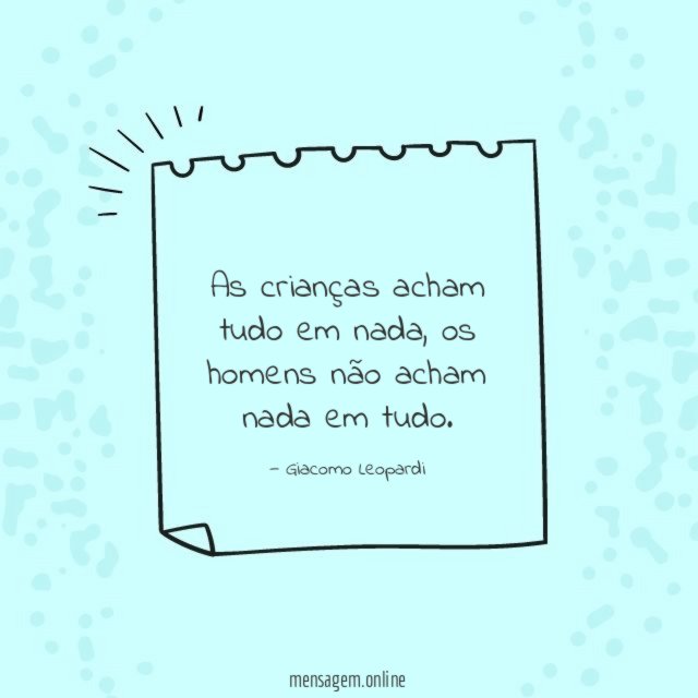 As crianças acham tudo em nada