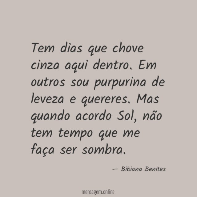 Tem dias que chove cinza aqui dentro