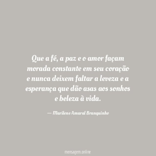 Que a fé