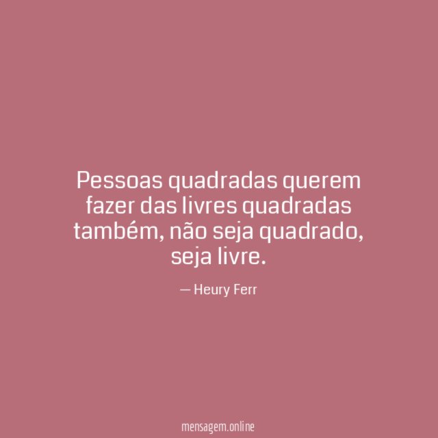 Pessoas quadradas querem fazer das livres quadradas também