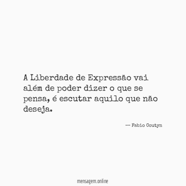 A Liberdade de Expressão vai além de poder