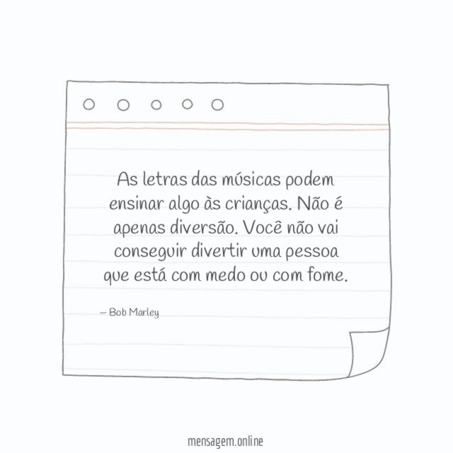 As letras das músicas podem ensinar algo às crianças