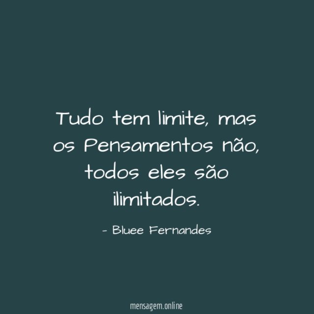 Tudo tem limite