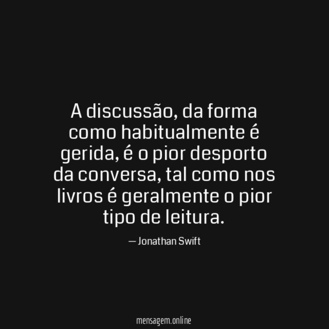 A discussão