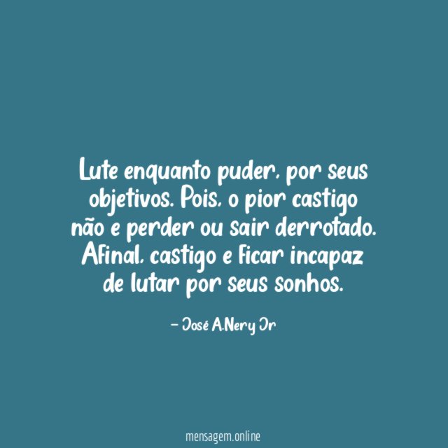 Lute enquanto puder