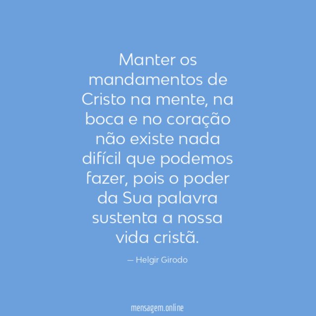Manter os mandamentos de Cristo na mente
