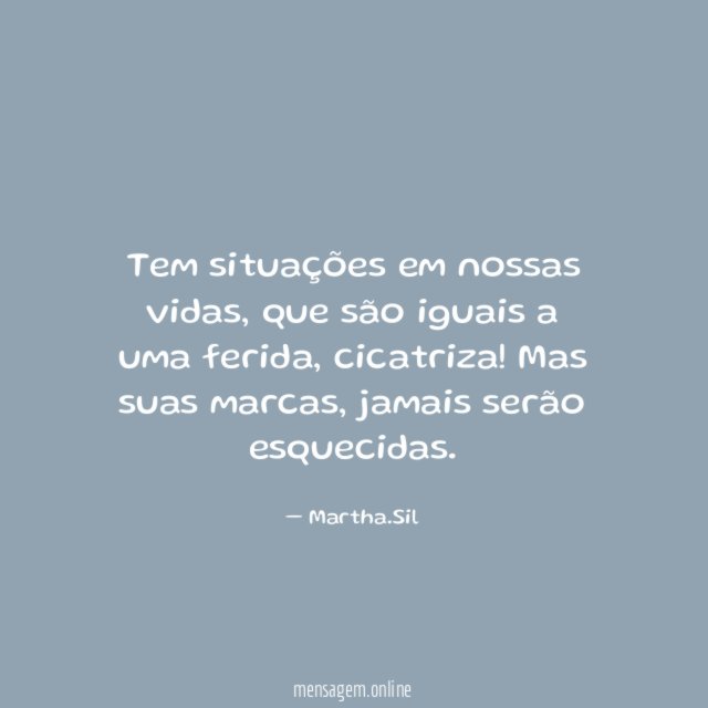 Tem situações em nossas vidas