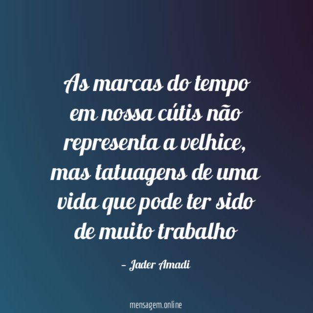 As marcas do tempo em nossa cútis não