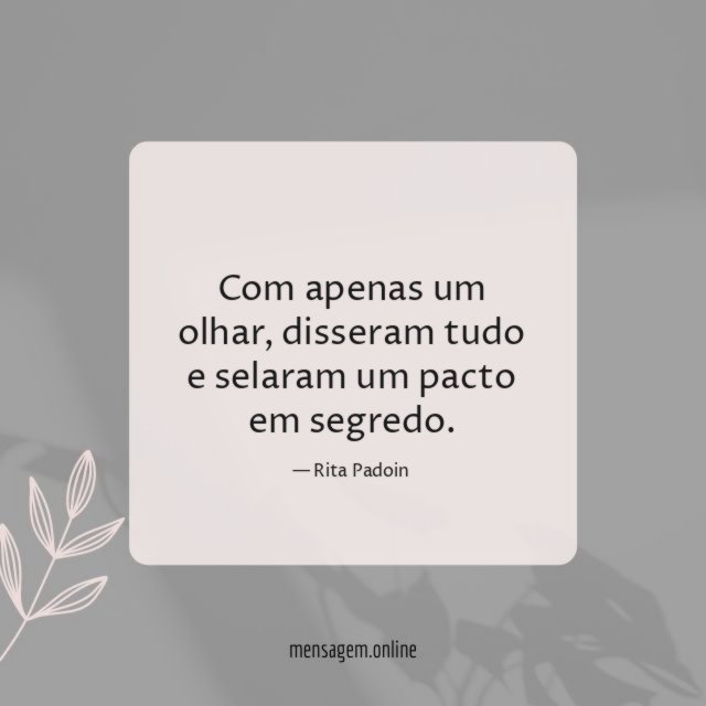 Com apenas um olhar