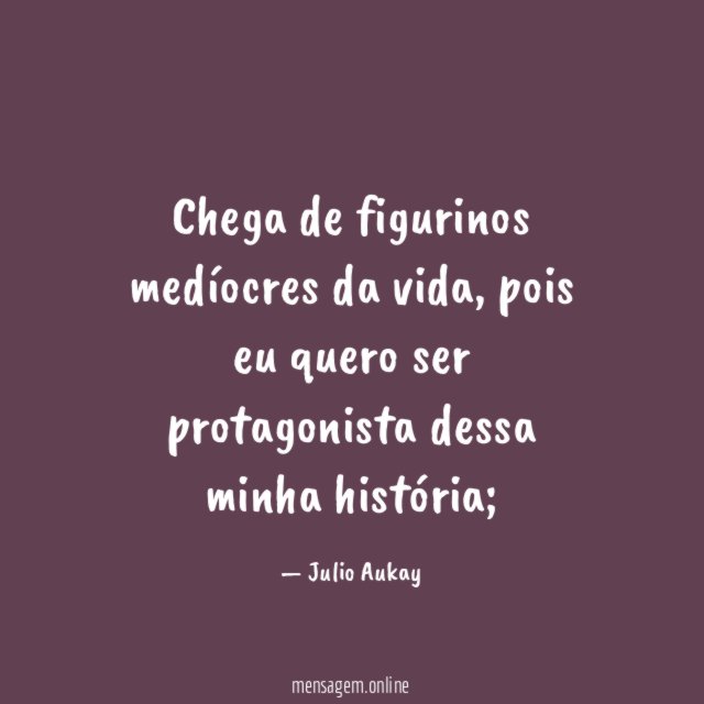 Chega de figurinos medíocres da vida