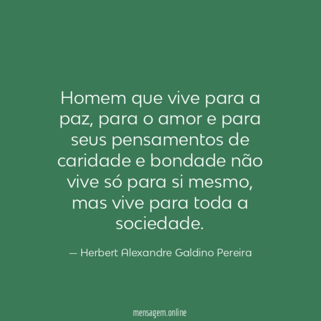 Homem que vive para a paz