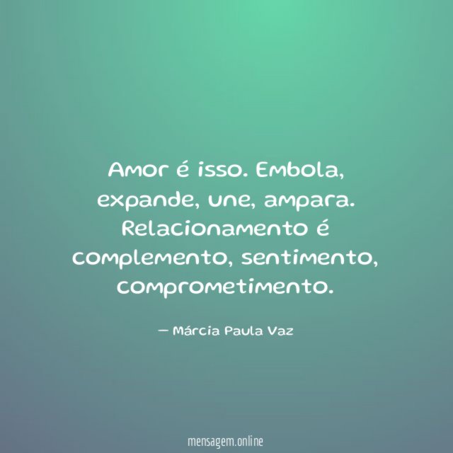 Amor é isso