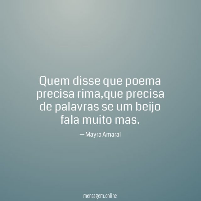 Quem disse que poema precisa rima