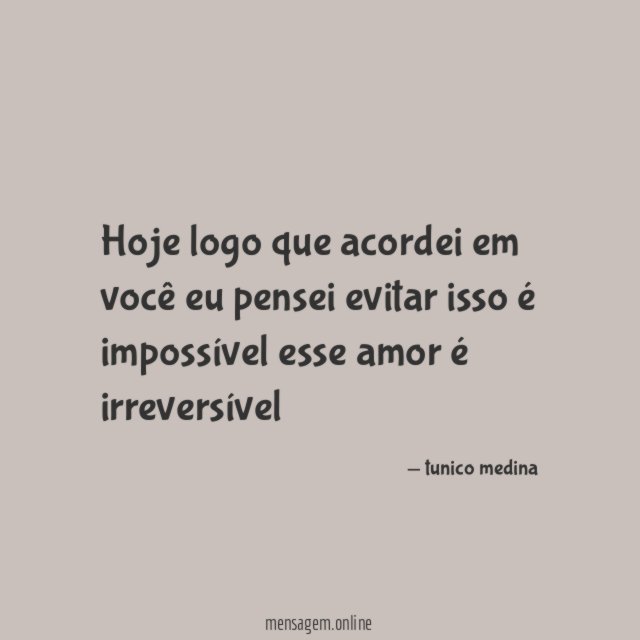 Hoje logo que acordei em você eu pensei evitar isso