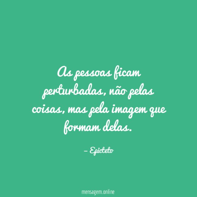 As pessoas ficam perturbadas