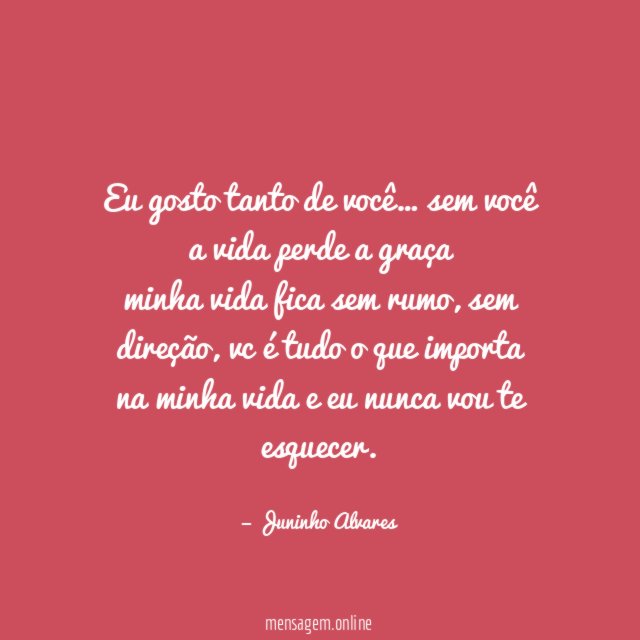 Eu gosto tanto de você