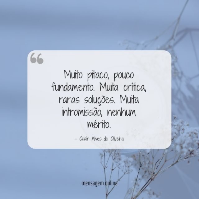 Muito pitaco
