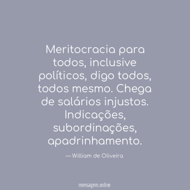Meritocracia para todos