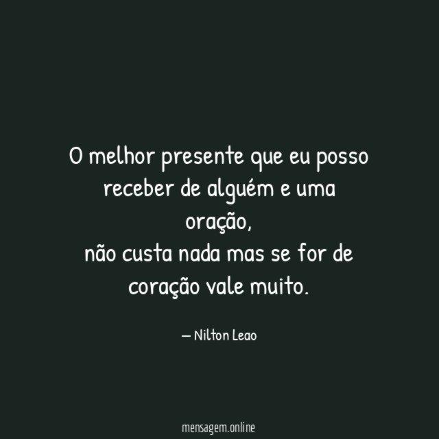 O melhor presente que eu posso receber de