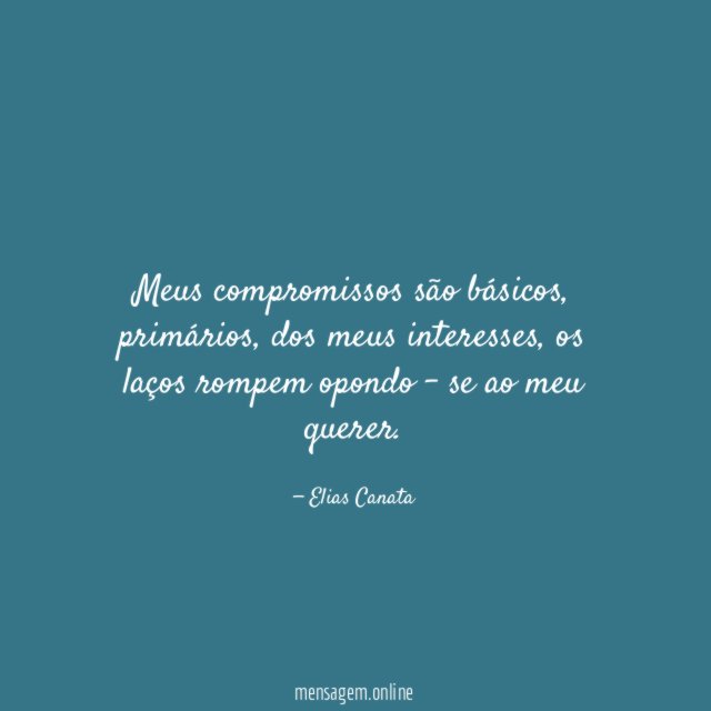 Meus compromissos são básicos