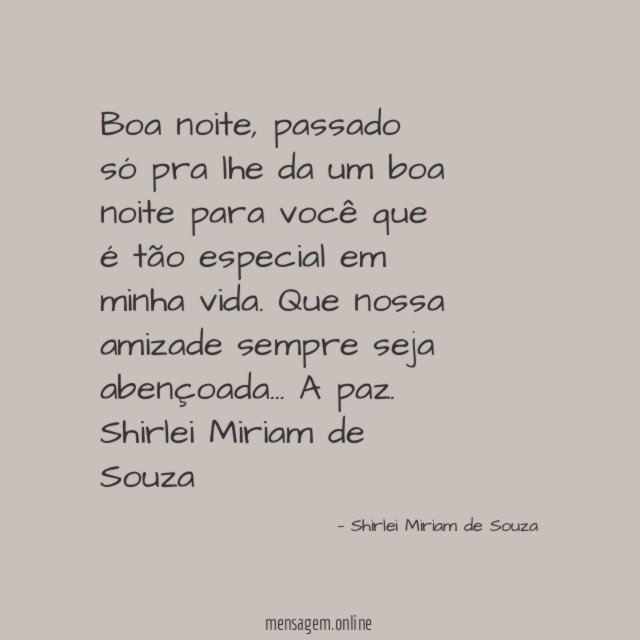 Boa noite