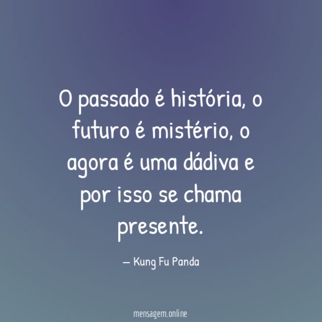 O passado é história