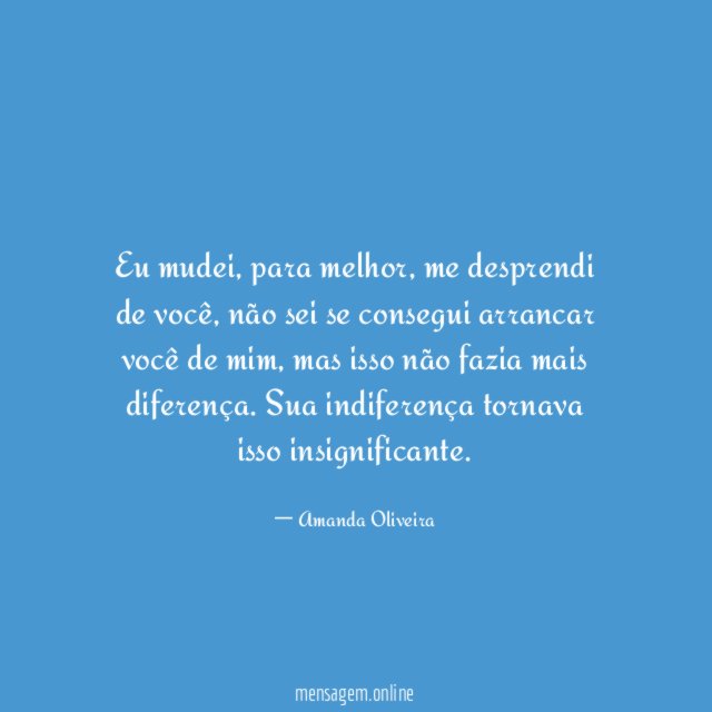 Eu mudei
