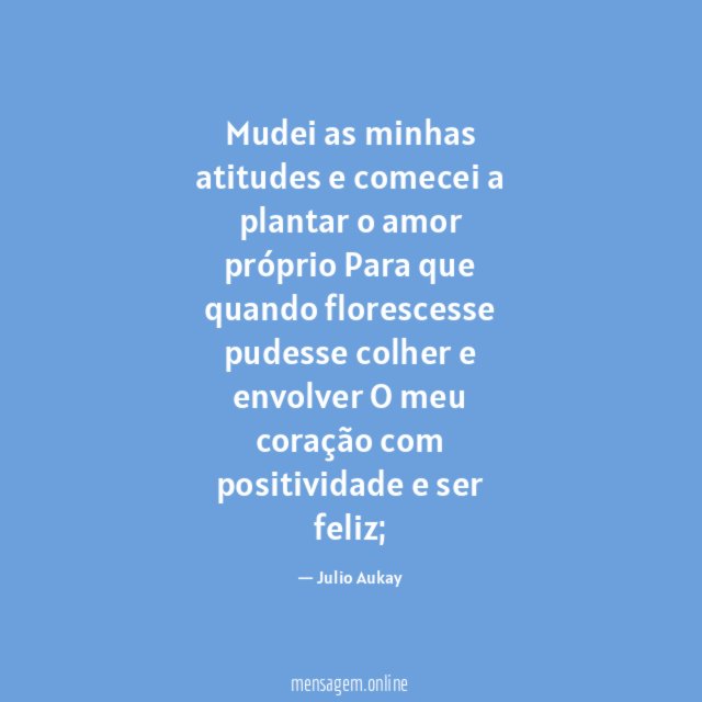 Mudei as minhas atitudes e comecei a plantar