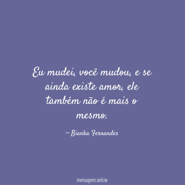 Eu mudei