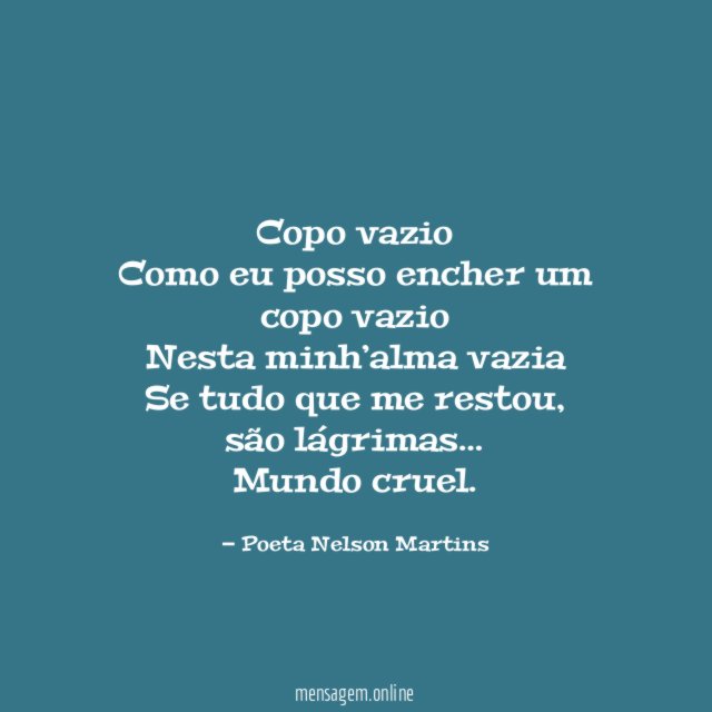 Copo vazio