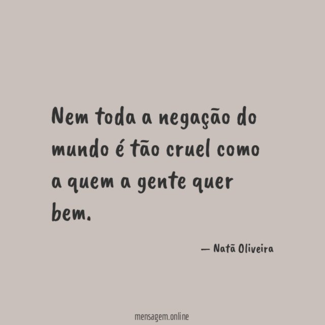 Nem toda a negação do mundo é tão