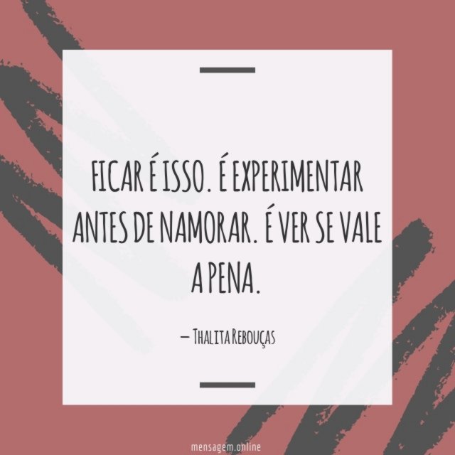 Ficar é isso