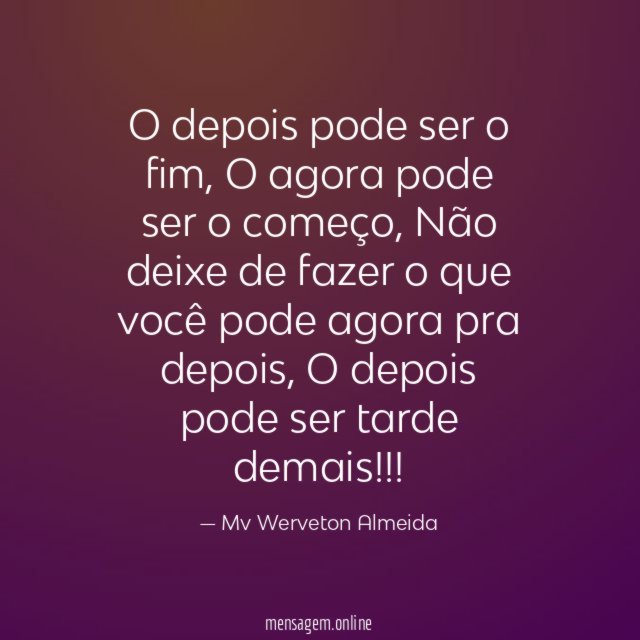 O depois pode ser o fim