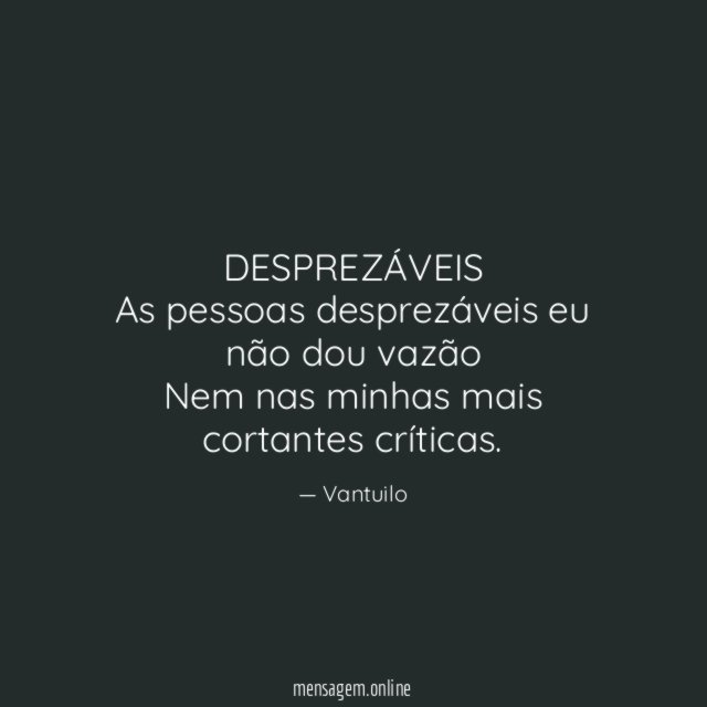 DESPREZÁVEIS