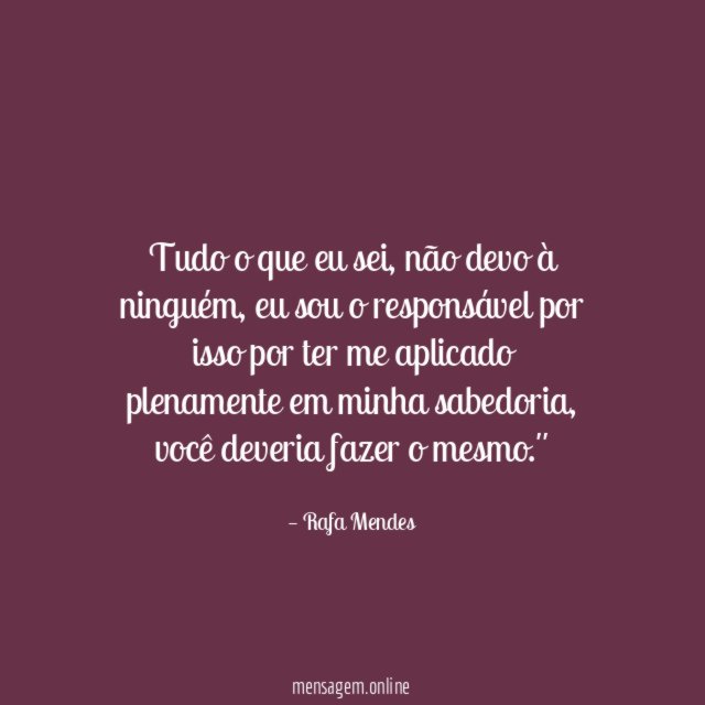 Tudo o que eu sei