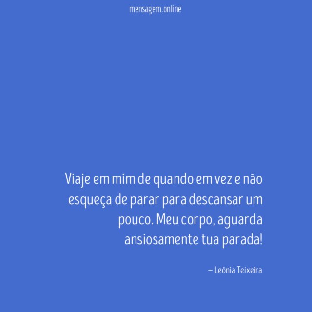 Viaje em mim de quando em vez