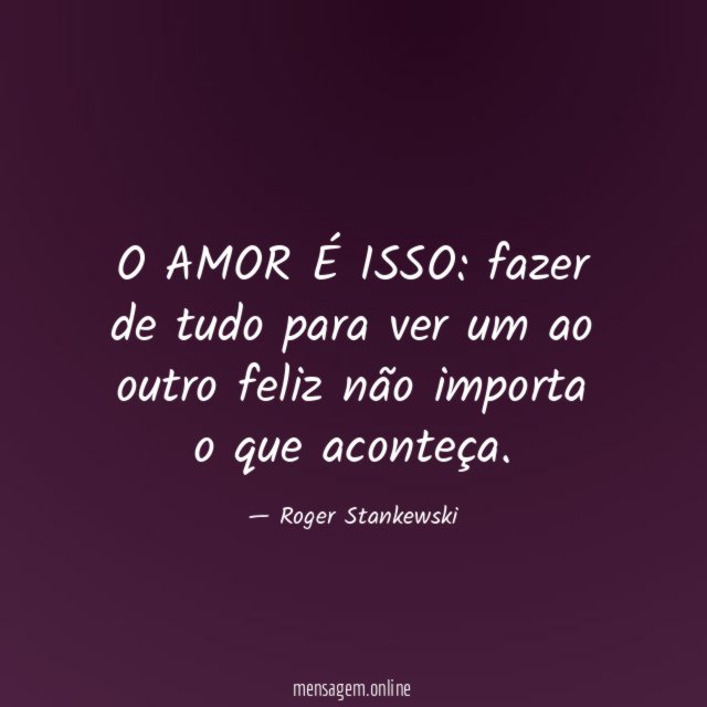 O AMOR É ISSO