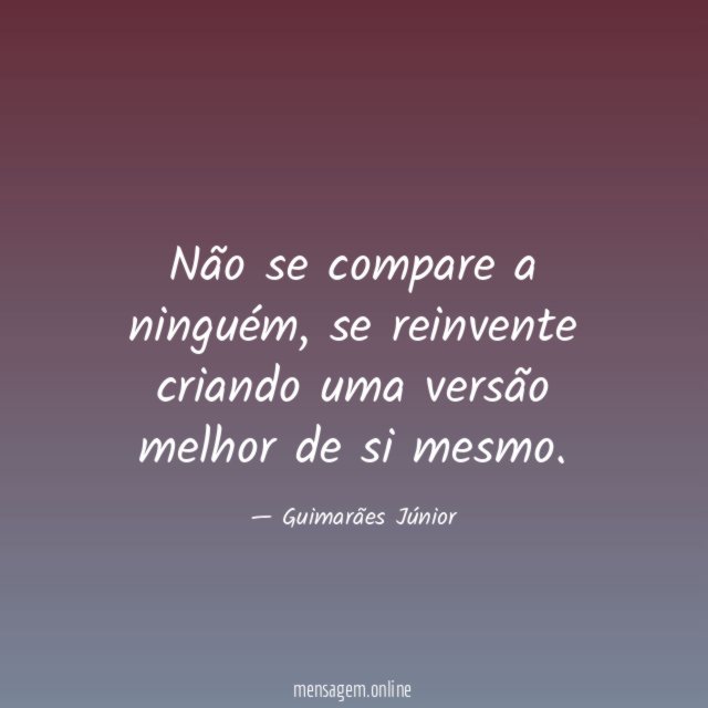 Não se compare a ninguém