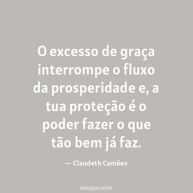 O excesso de graça interrompe o fluxo da prosperidade
