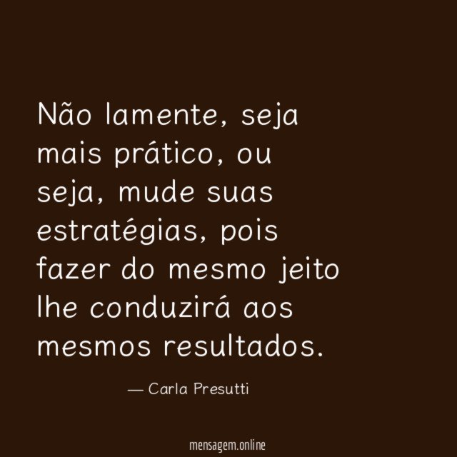 Não lamente